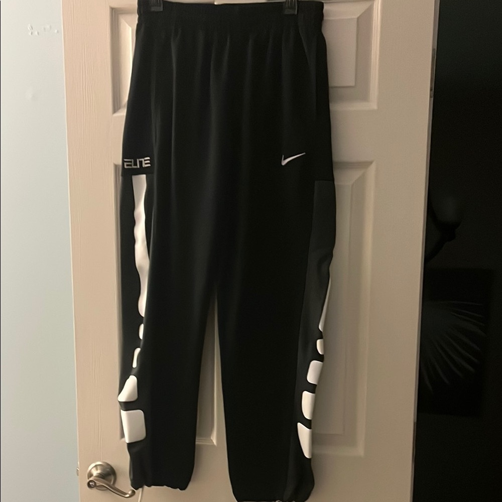 Nike Black and White Joggers with Modern Stripes